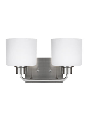 Generation Lighting. - 4428802-962 - Two Light Wall / Bath - Canfield - Brushed Nickel