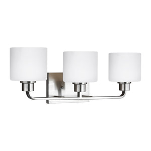 Generation Lighting. - 4428803-962 - Three Light Wall / Bath - Canfield - Brushed Nickel