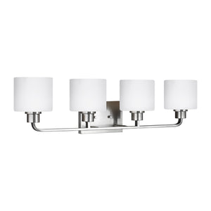 Generation Lighting. - 4428804-962 - Four Light Wall / Bath - Canfield - Brushed Nickel