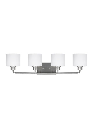 Generation Lighting. - 4428804-962 - Four Light Wall / Bath - Canfield - Brushed Nickel