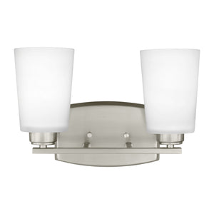 Generation Lighting. - 4428902-962 - Two Light Wall / Bath - Franport - Brushed Nickel