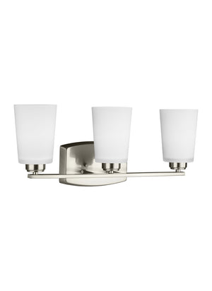 Generation Lighting. - 4428903-962 - Three Light Wall / Bath - Franport - Brushed Nickel