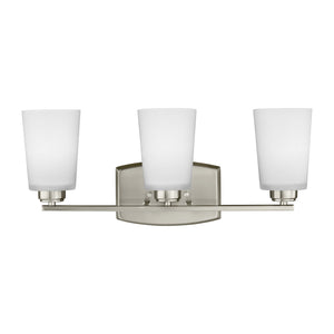 Generation Lighting. - 4428903EN3-962 - Three Light Wall / Bath - Franport - Brushed Nickel