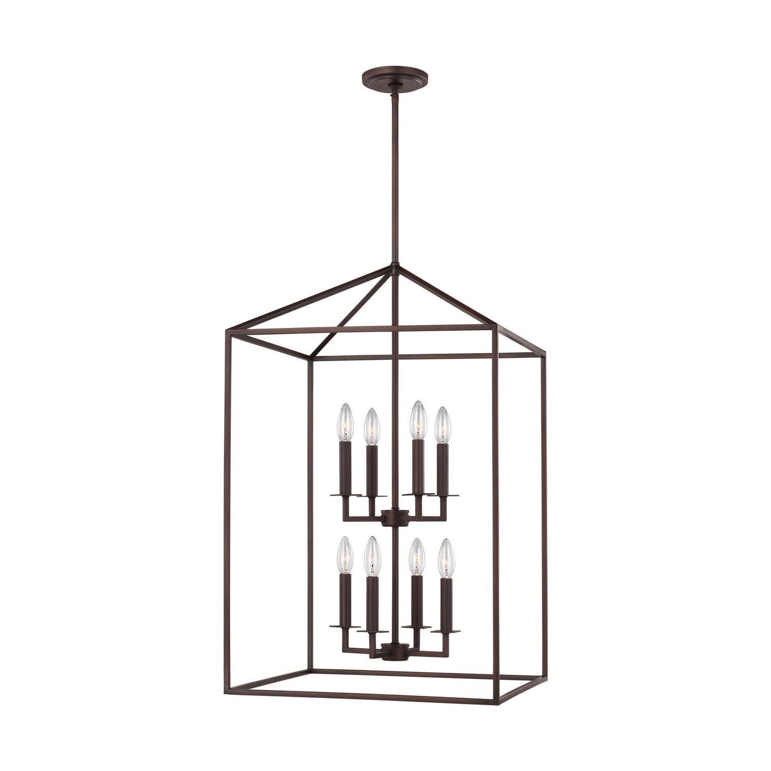 Generation Lighting. - 5115008EN-710 - Eight Light Hall / Foyer - Perryton - Bronze