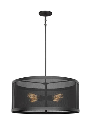 Visual Comfort Studio - 6528504-12 - Four Light Pendant - Gereon - Black