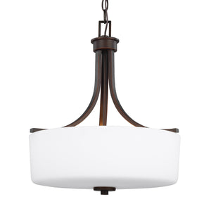 Generation Lighting. - 6528803-710 - Three Light Pendant - Canfield - Bronze