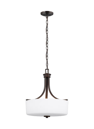 Generation Lighting. - 6528803-710 - Three Light Pendant - Canfield - Bronze