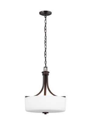 Generation Lighting. - 6528803EN3-710 - Three Light Pendant - Canfield - Bronze