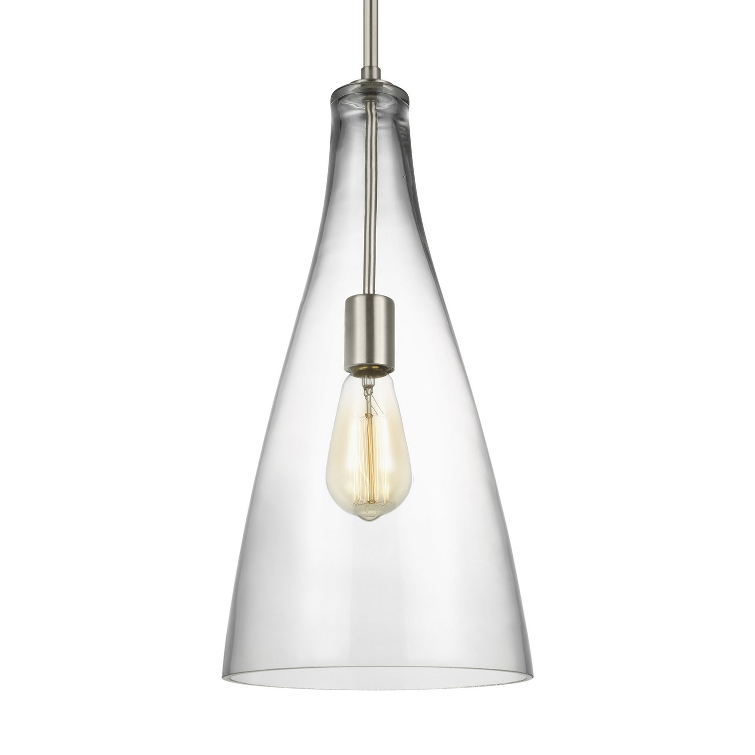 Visual Comfort Studio - 6537001-962 - One Light Pendant - Arilda - Brushed Nickel