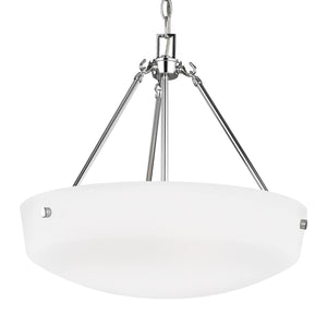 Generation Lighting. - 6615203-05 - Three Light Pendant - Kerrville - Chrome