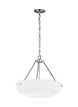 Generation Lighting. - 6615203-05 - Three Light Pendant - Kerrville - Chrome