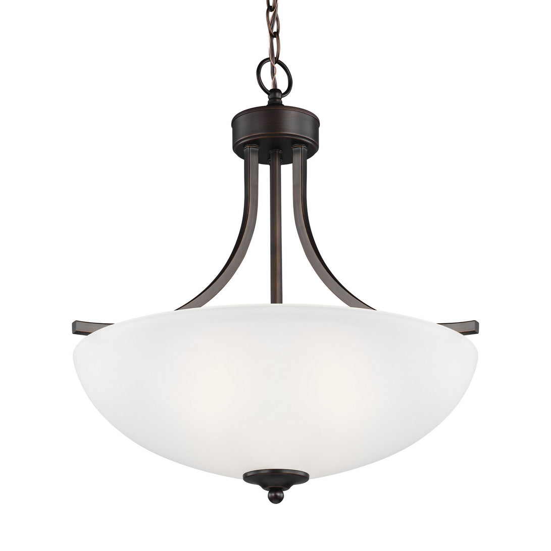 Generation Lighting. - 6616503-710 - Three Light Pendant - Geary - Bronze