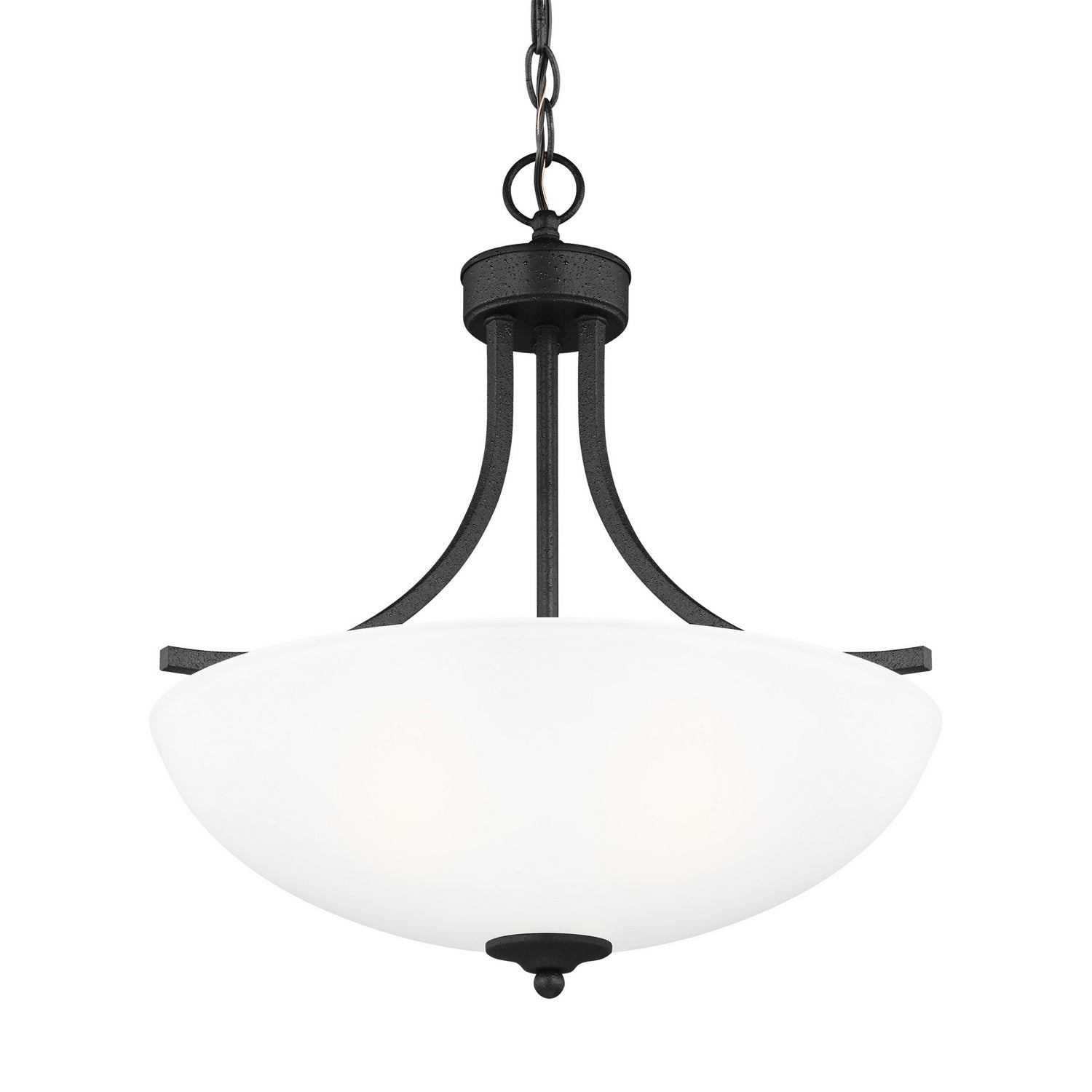 Generation Lighting. - 6616503-112 - Three Light Pendant - Geary - Midnight Black