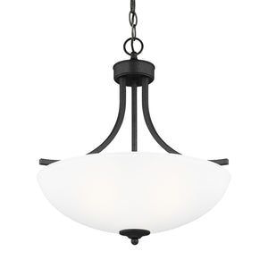 Generation Lighting. - 6616503-112 - Three Light Pendant - Geary - Midnight Black