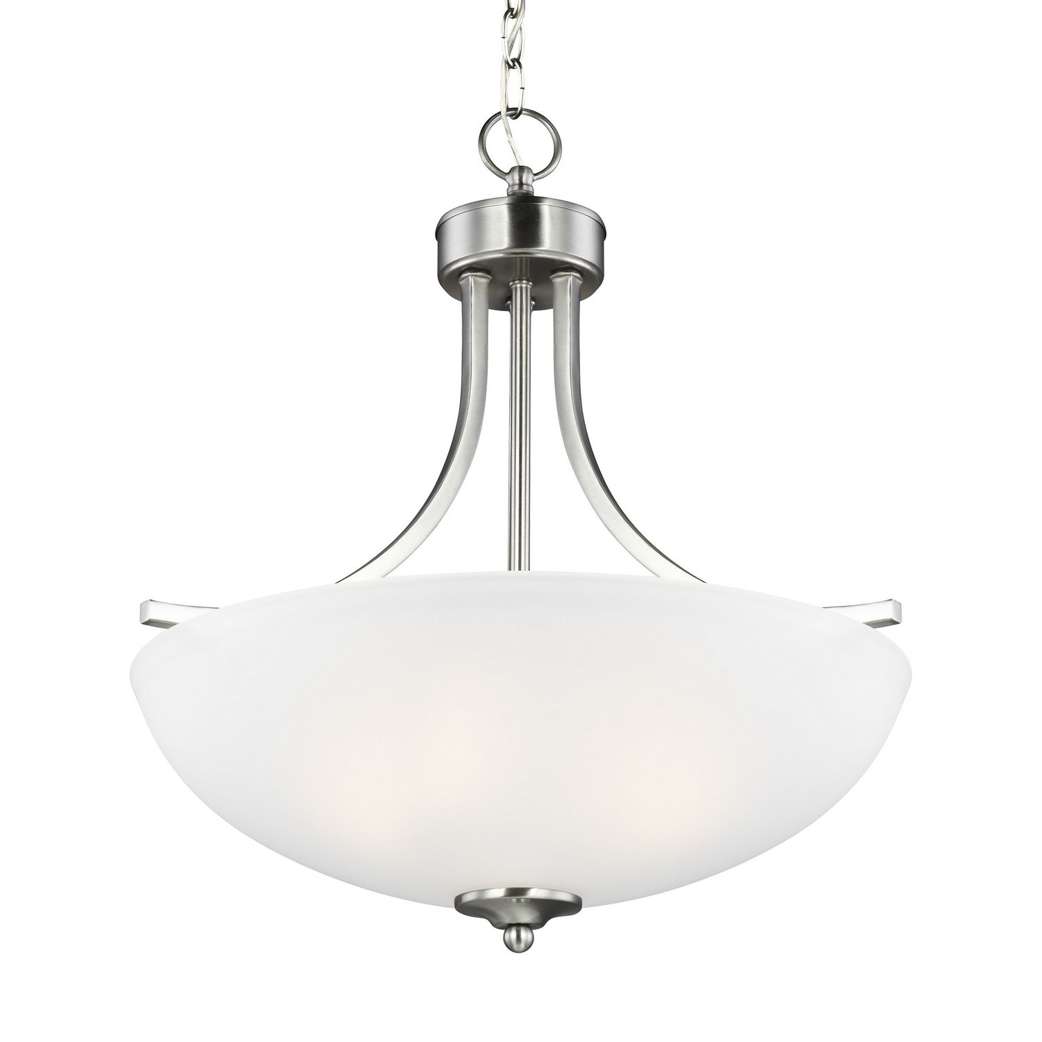 Generation Lighting. - 6616503-962 - Three Light Pendant - Geary - Brushed Nickel