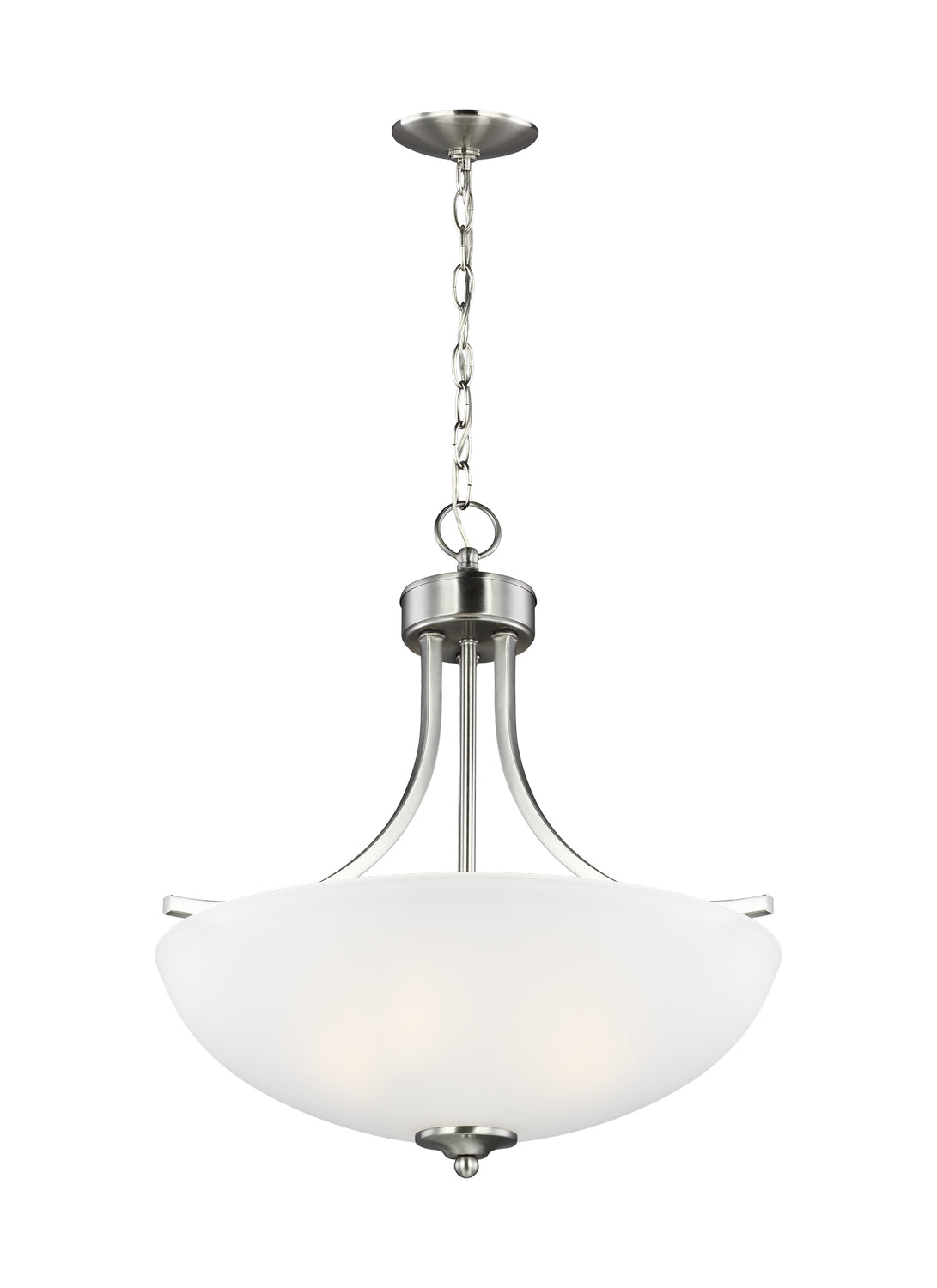 Generation Lighting. - 6616503-962 - Three Light Pendant - Geary - Brushed Nickel