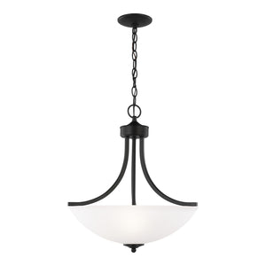 Generation Lighting. - 6616503EN3-112 - Three Light Pendant - Geary - Midnight Black