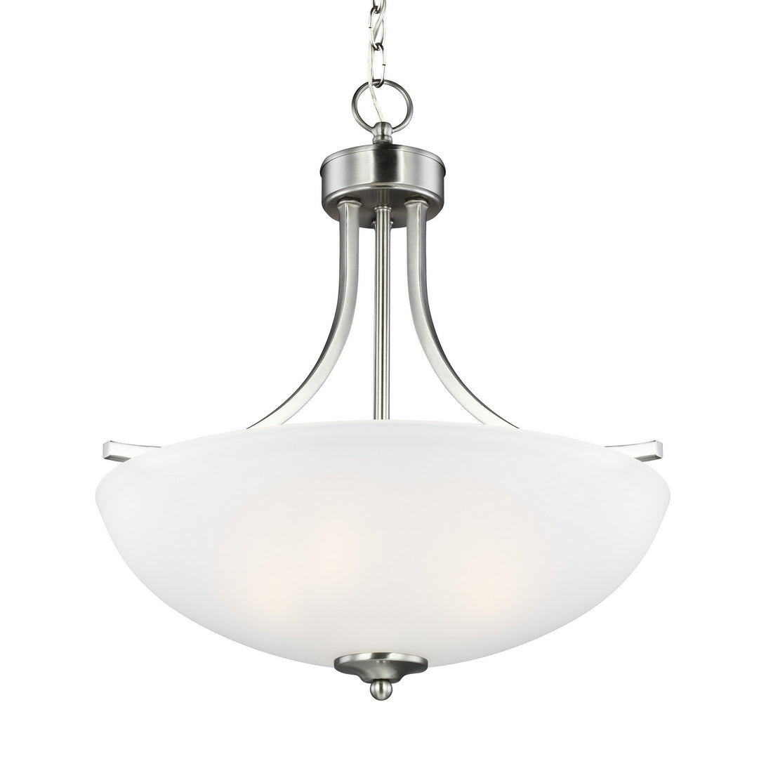 Generation Lighting. - 6616503EN3-962 - Three Light Pendant - Geary - Brushed Nickel