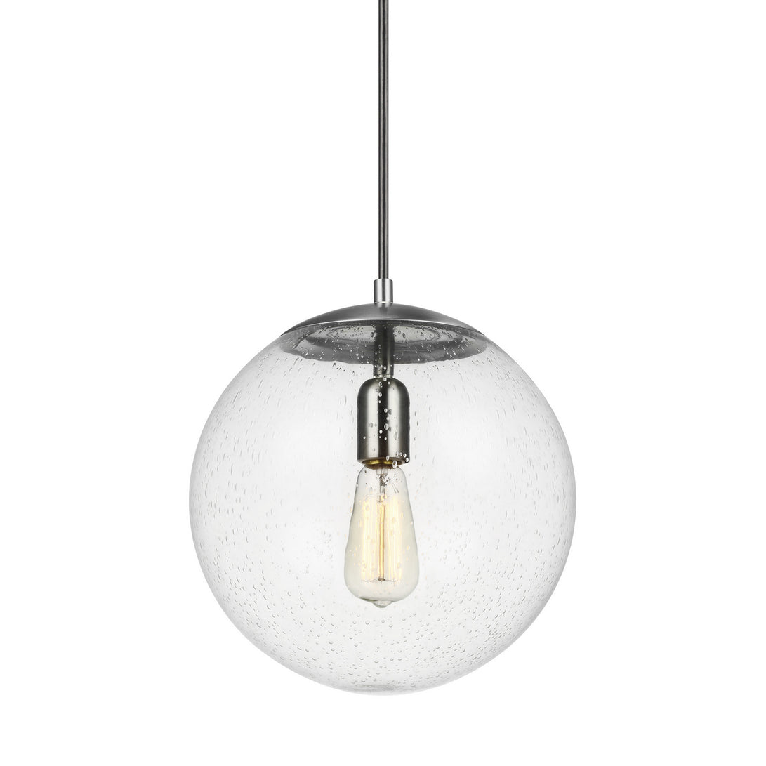 Visual Comfort Studio - 6701801-04 - One Light Pendant - Leo - Hanging Globe - Satin Aluminum