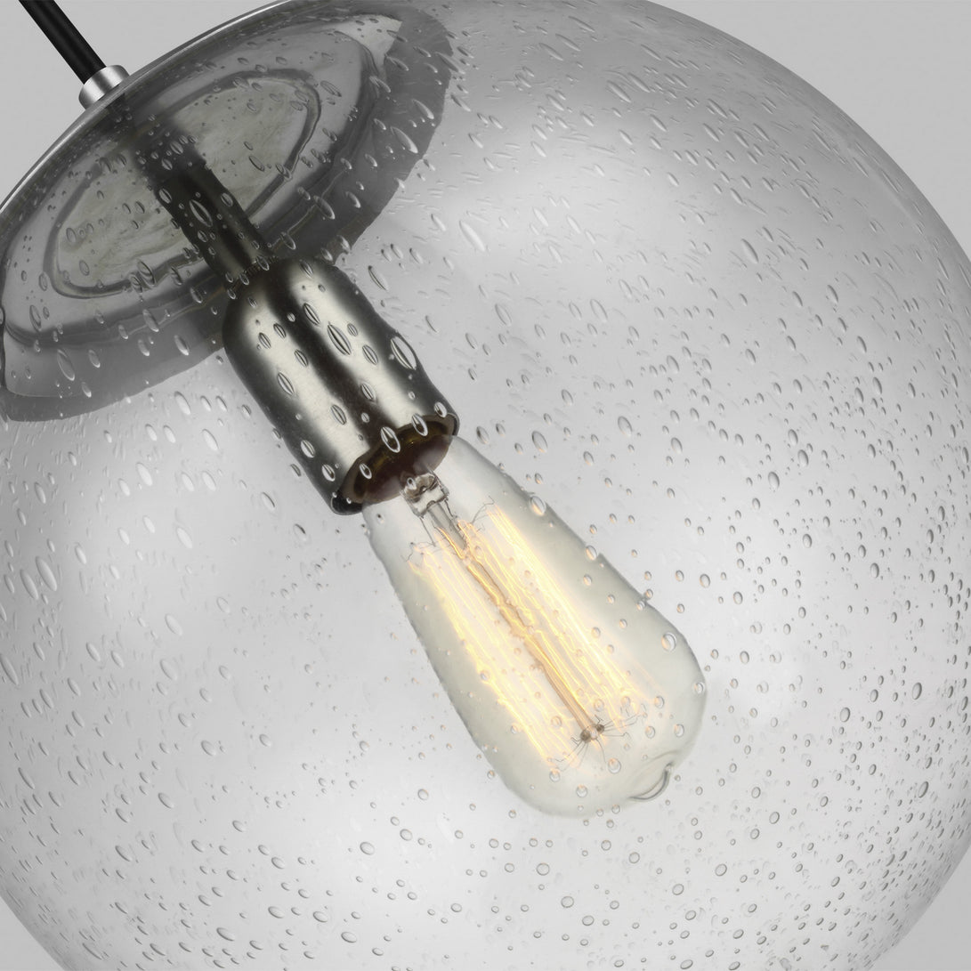 Visual Comfort Studio - 6701801-04 - One Light Pendant - Leo - Hanging Globe - Satin Aluminum