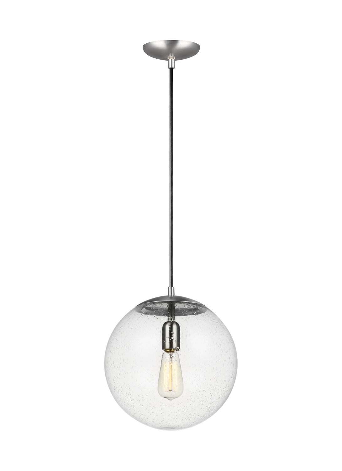 Visual Comfort Studio - 6701801-04 - One Light Pendant - Leo - Hanging Globe - Satin Aluminum