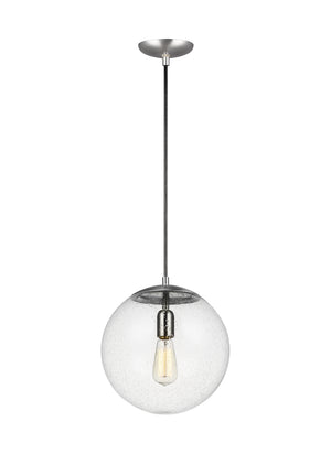 Visual Comfort Studio - 6701801-04 - One Light Pendant - Leo - Hanging Globe - Satin Aluminum