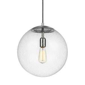 Visual Comfort Studio - 6801801-04 - One Light Pendant - Leo - Hanging Globe - Satin Aluminum