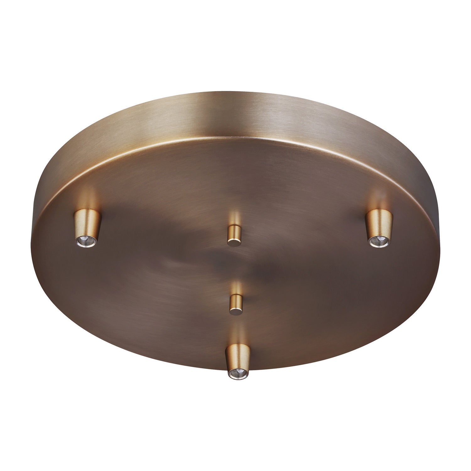 Generation Lighting. - 7449403-848 - Three Light Cluster Canopy - Multi-Port Canopy - Satin Brass