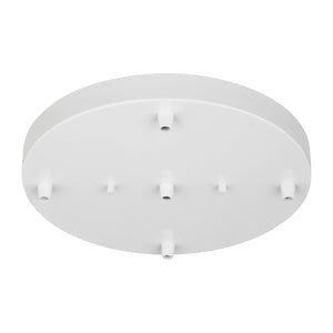 Generation Lighting. - 7449405-15 - Five Light Cluster Canopy - Multi-Port Canopy - White