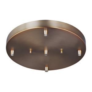 Generation Lighting. - 7449405-848 - Five Light Cluster Canopy - Multi-Port Canopy - Satin Brass