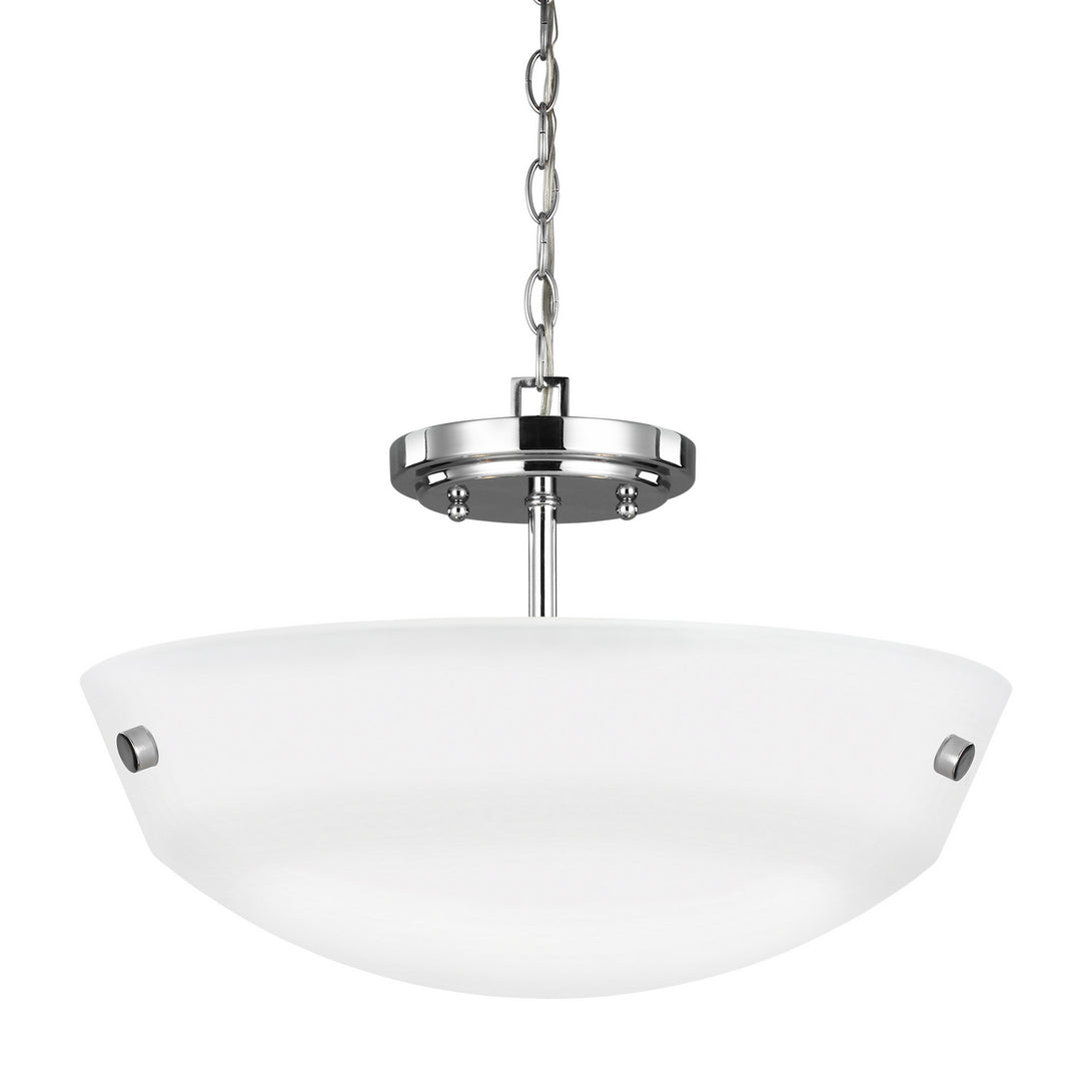 Generation Lighting. - 7715202-05 - Two Light Semi-Flush Convertible Pendant - Kerrville - Chrome