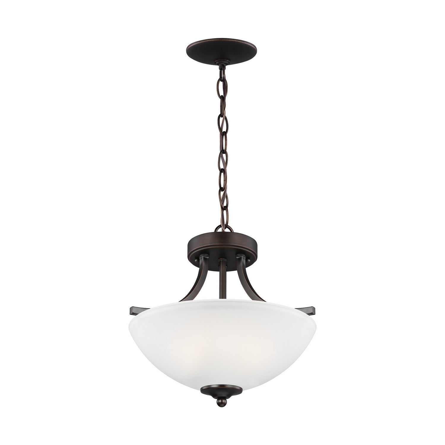 Generation Lighting. - 7716502-710 - Two Light Semi-Flush Convertible Pendant - Geary - Bronze