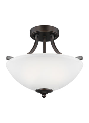 Generation Lighting. - 7716502-710 - Two Light Semi-Flush Convertible Pendant - Geary - Bronze