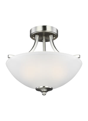 Generation Lighting. - 7716502-962 - Two Light Semi-Flush Convertible Pendant - Geary - Brushed Nickel