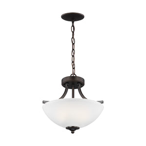 Generation Lighting. - 7716502EN3-710 - Two Light Semi-Flush Convertible Pendant - Geary - Bronze