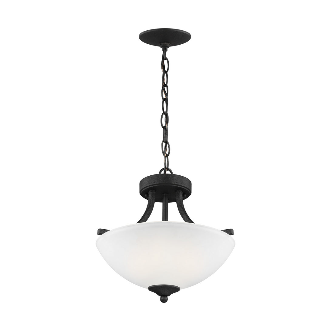 Generation Lighting - 7716502EN3-112 - Two Light Semi-Flush Convertible Pendant - Geary - Midnight Black
