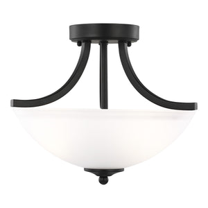 Generation Lighting. - 7716502EN3-112 - Two Light Semi-Flush Convertible Pendant - Geary - Midnight Black