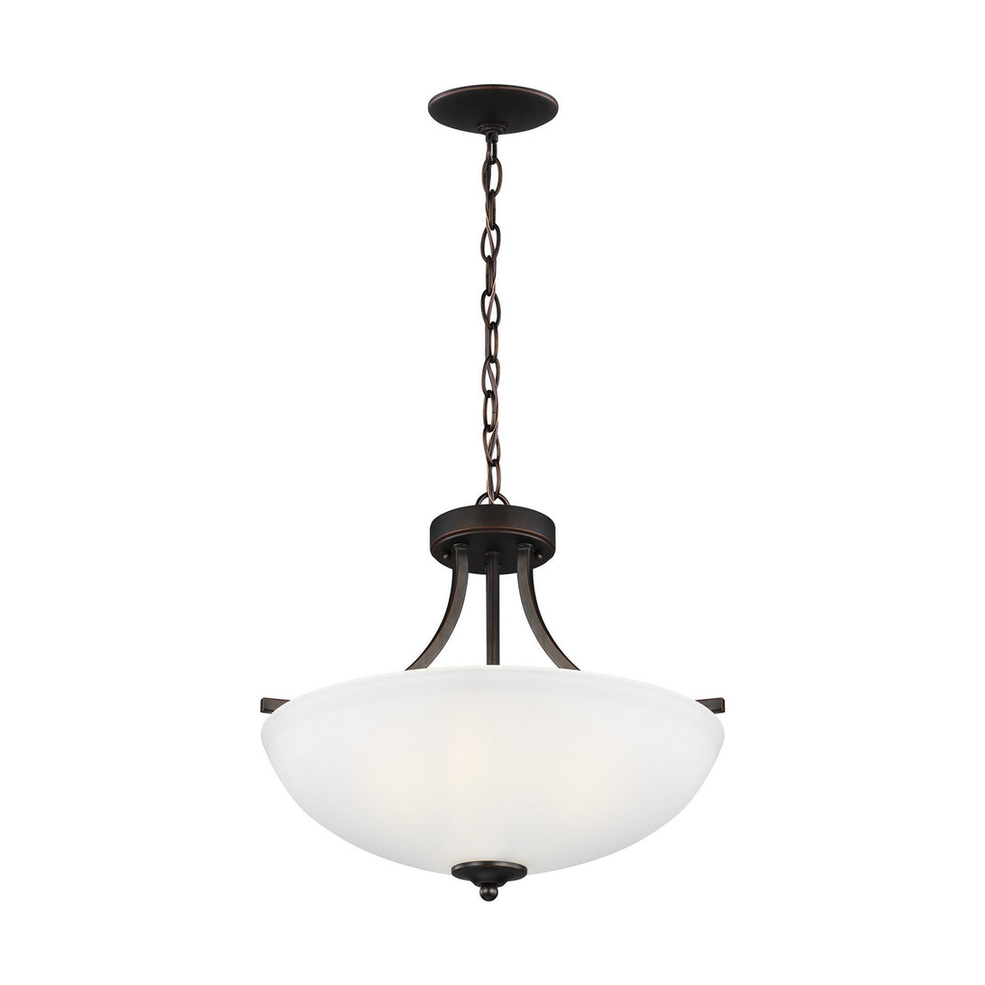 Generation Lighting. - 7716503-710 - Three Light Semi-Flush Convertible Pendant - Geary - Bronze