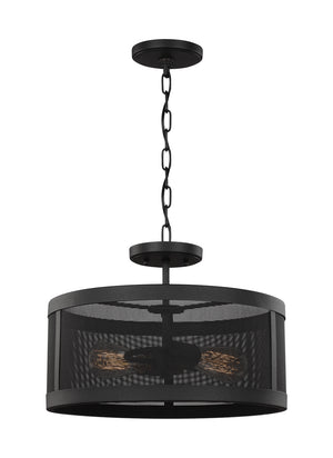 Visual Comfort Studio - 7728502-12 - Two Light Semi-Flush Convertible Pendant - Gereon - Black