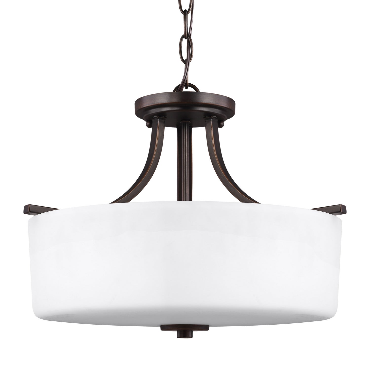 Generation Lighting. - 7728803-710 - Three Light Semi-Flush Mount - Canfield - Bronze