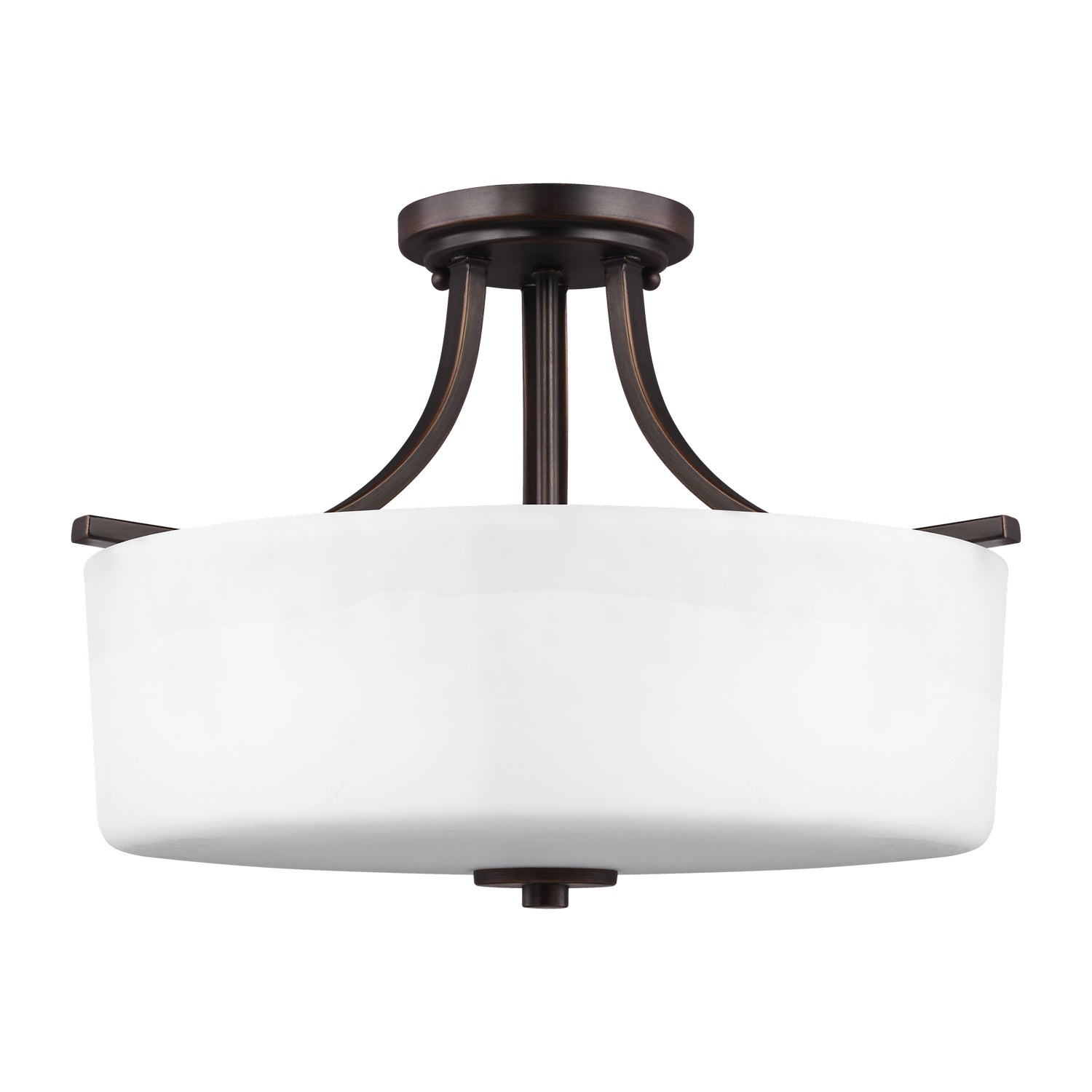 Generation Lighting. - 7728803-710 - Three Light Semi-Flush Mount - Canfield - Bronze