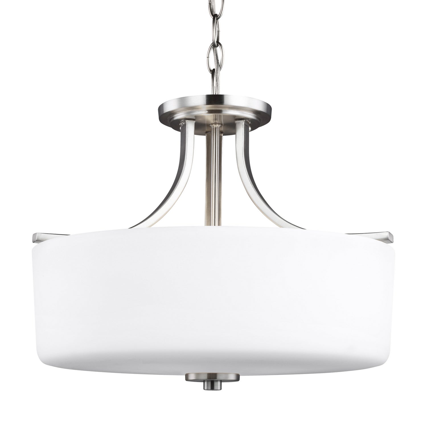 Generation Lighting. - 7728803-962 - Three Light Semi-Flush Mount - Canfield - Brushed Nickel