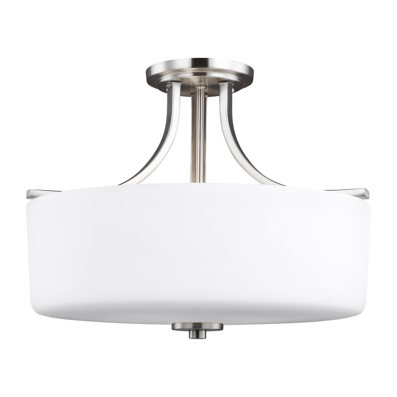 Generation Lighting. - 7728803-962 - Three Light Semi-Flush Mount - Canfield - Brushed Nickel