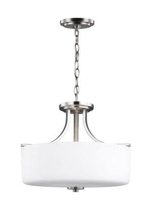 Generation Lighting. - 7728803EN3-962 - Three Light Semi-Flush Mount - Canfield - Brushed Nickel