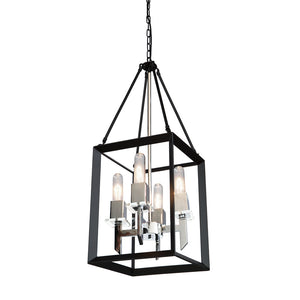 Artcraft - AC10064BC - Four Light Chandelier - Vineyard - Black & Chrome