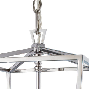 Norwell Lighting - 1084-PN-NG - Three Light Pendant - Cage - Polished Nickel