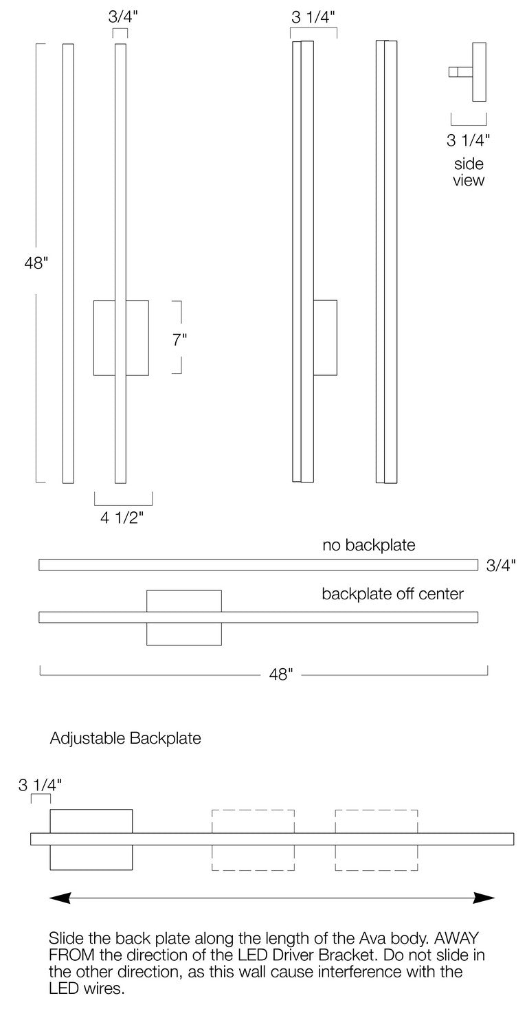 Norwell Lighting - 9742-BA-MA - LED Wall Sconce - Ava - Brushed Aluminum