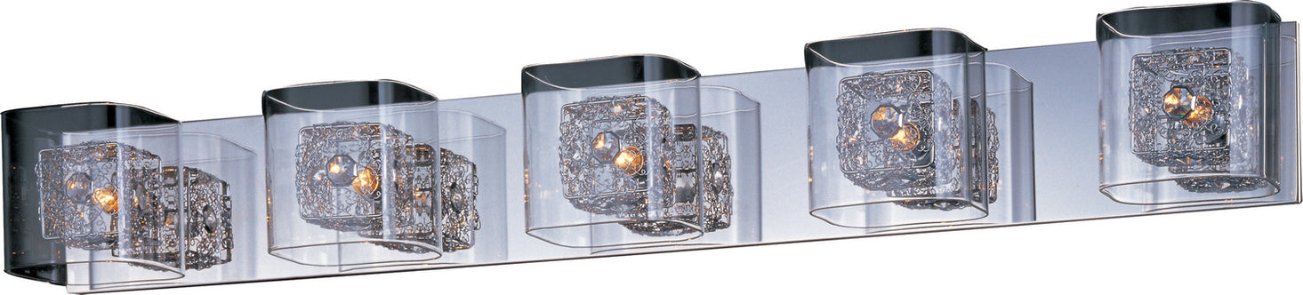 ET2 - E22835-18SVPC - Five Light Bath Vanity - Gem - Polished Chrome