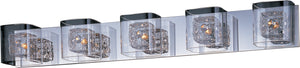 ET2 - E22835-18SVPC - Five Light Bath Vanity - Gem - Polished Chrome