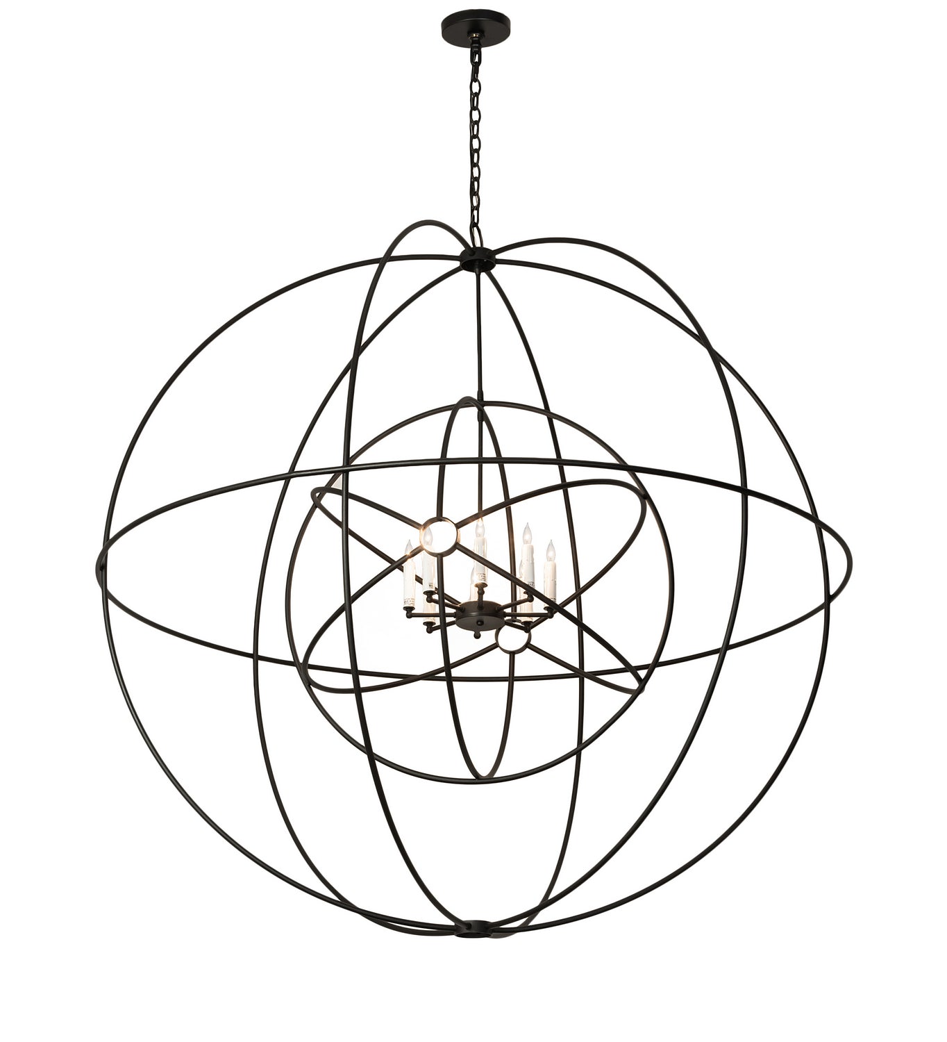 Meyda Tiffany - 202102 - Eight Light Chandelier - Atom Enerjisi - Textured Black